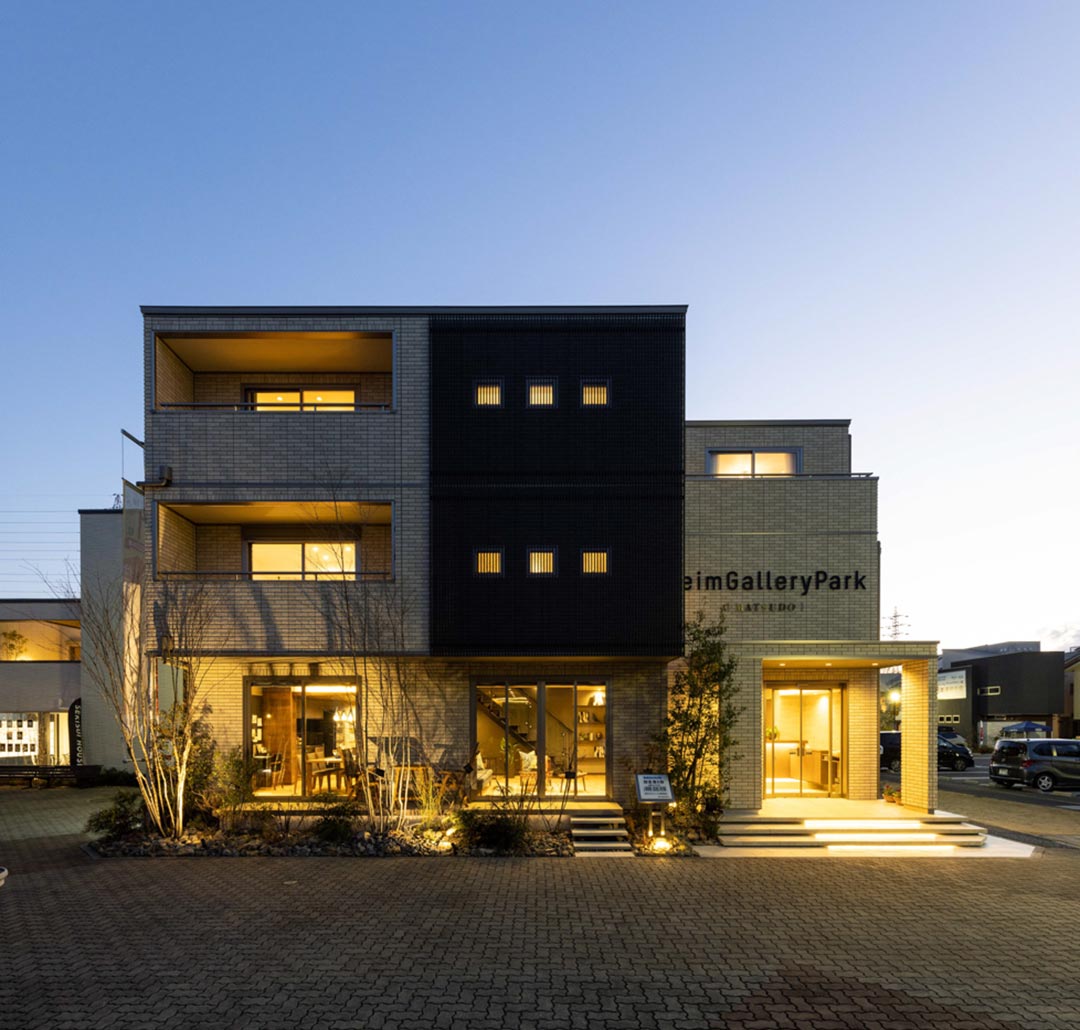 松戸住宅展示場 夜外観