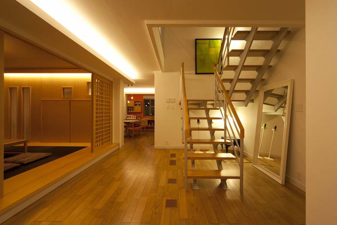 武蔵小杉展示場 ダイニング-夜間