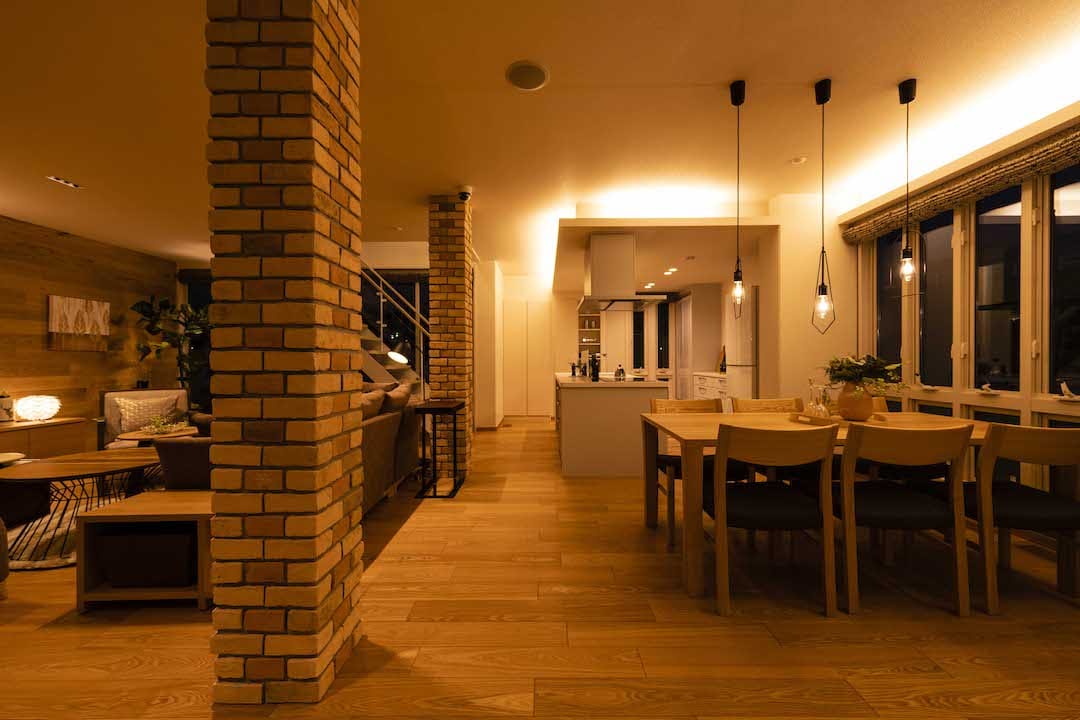 熊谷パルフェ展示場_夜1Fダイニング