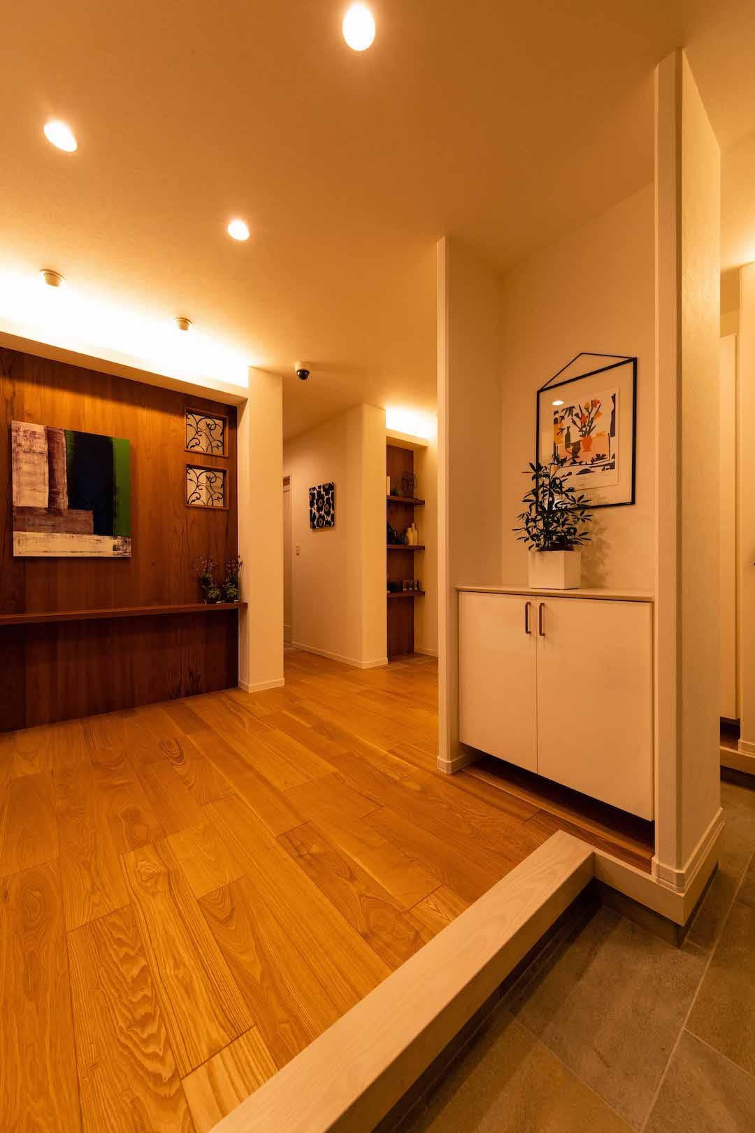 菖蒲パルフェ展示場 夜1F玄関ホール