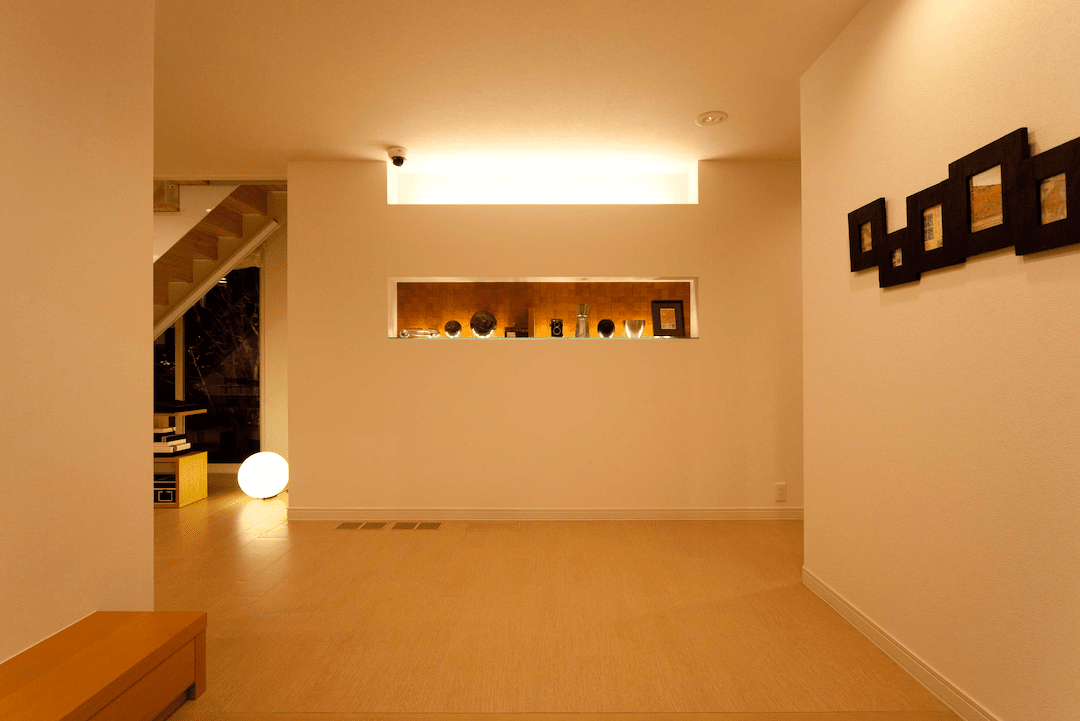 足立加平展示場 エントランス-夜