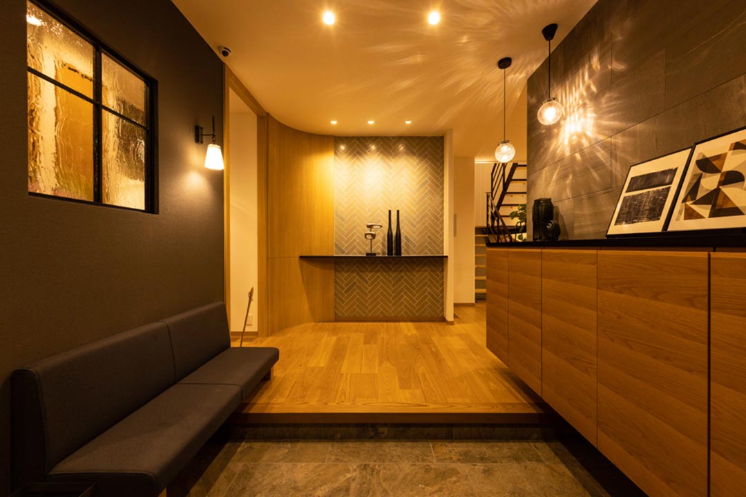 甲府小瀬パルフェR展示場 夜1F玄関ホール