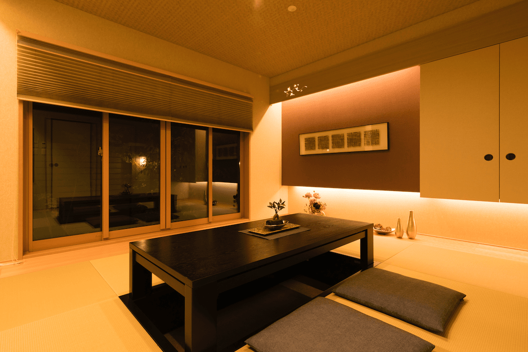 甲府小瀬パルフェ展示場_夜間_1F和室