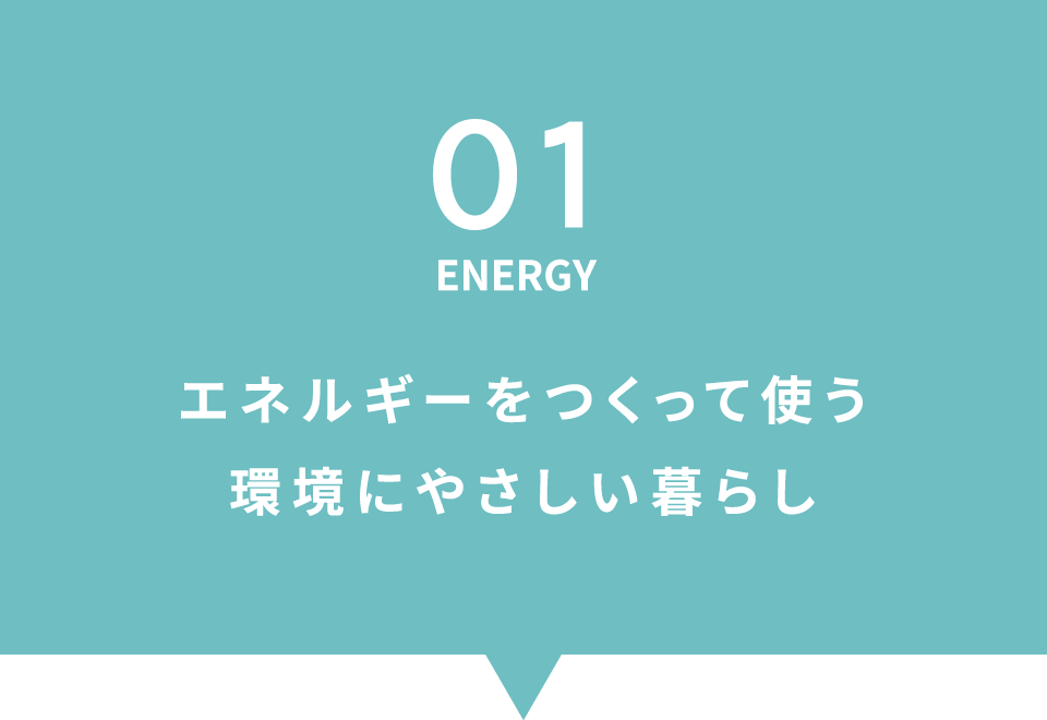 01 ENERGY エネルギーをつくって使う環境にやさしい暮らし