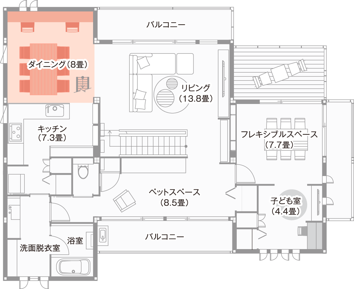 コーナー設置 図面