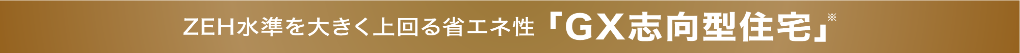 ZEH水準を大きく上回る省エネ性 「GX志向型住宅」※