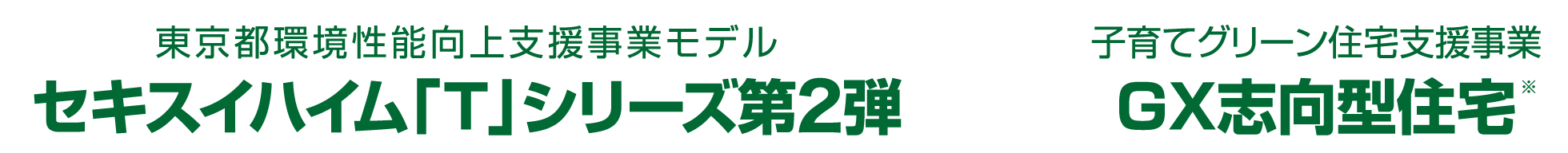 東京都環境性能向上支援事業モデルセキスイハイム「T」シリーズ第2弾子育てグリーン住宅支援事業GX志向型住宅*