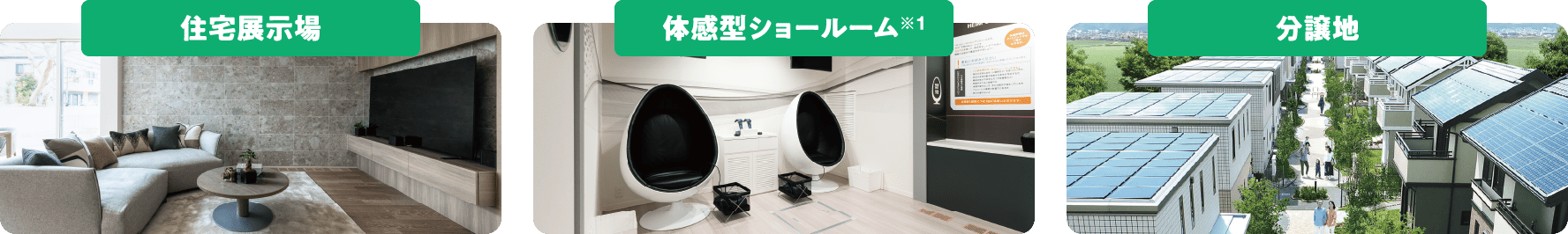 住宅展示場、分譲地、体感型ショールーム※1