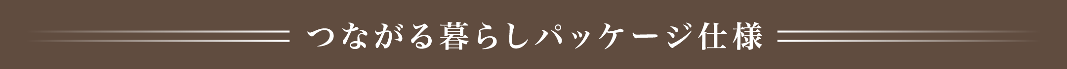 つながる暮らしパッケージ仕様