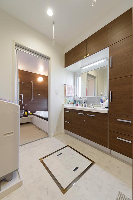 東京セキスイハイム建築実例_浴室と洗面脱衣室
