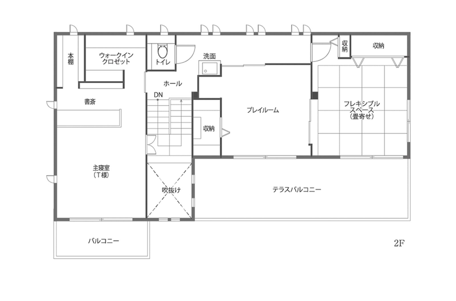 東京セキスイハイム建築実例_2階間取り