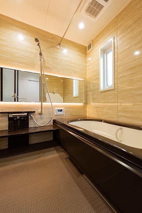 東京セキスイハイム建築実例_広々とした浴室