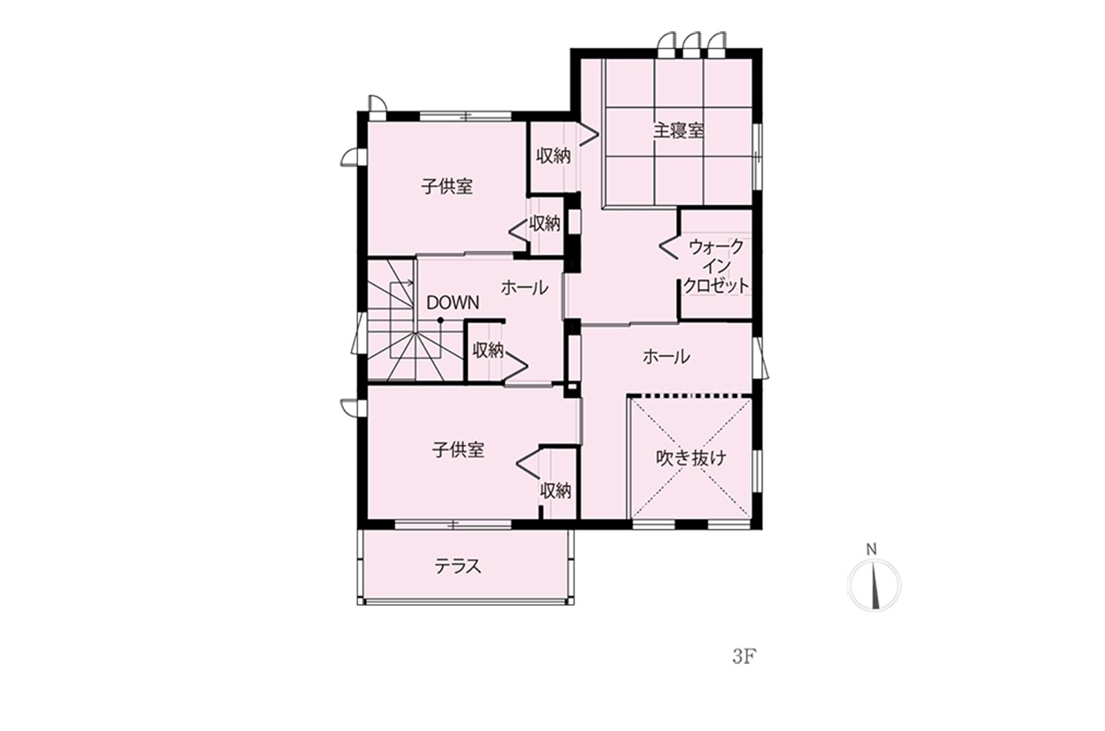 東京セキスイハイム建築実例_3階間取り