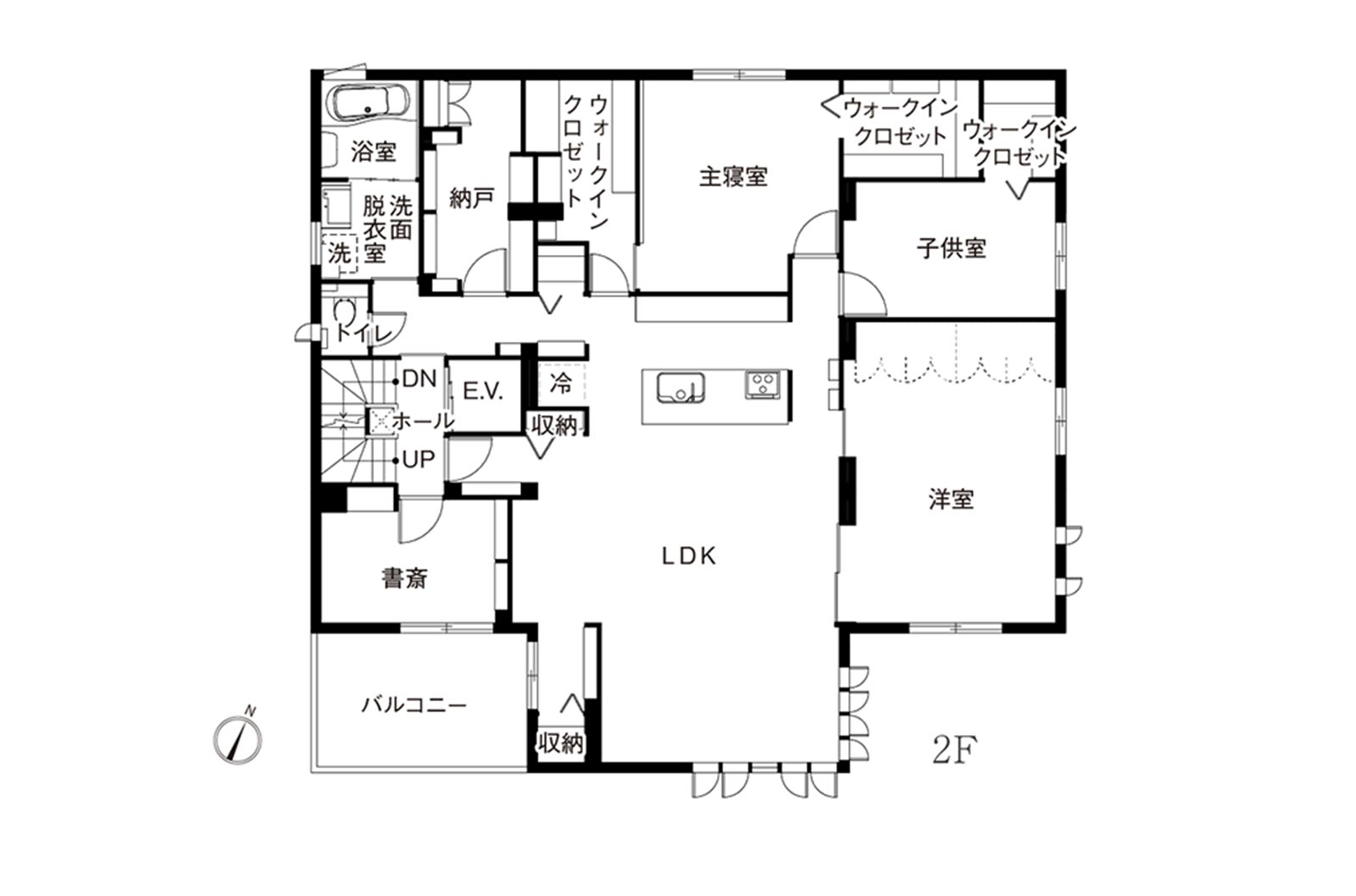 東京セキスイハイム建築実例_2階間取り