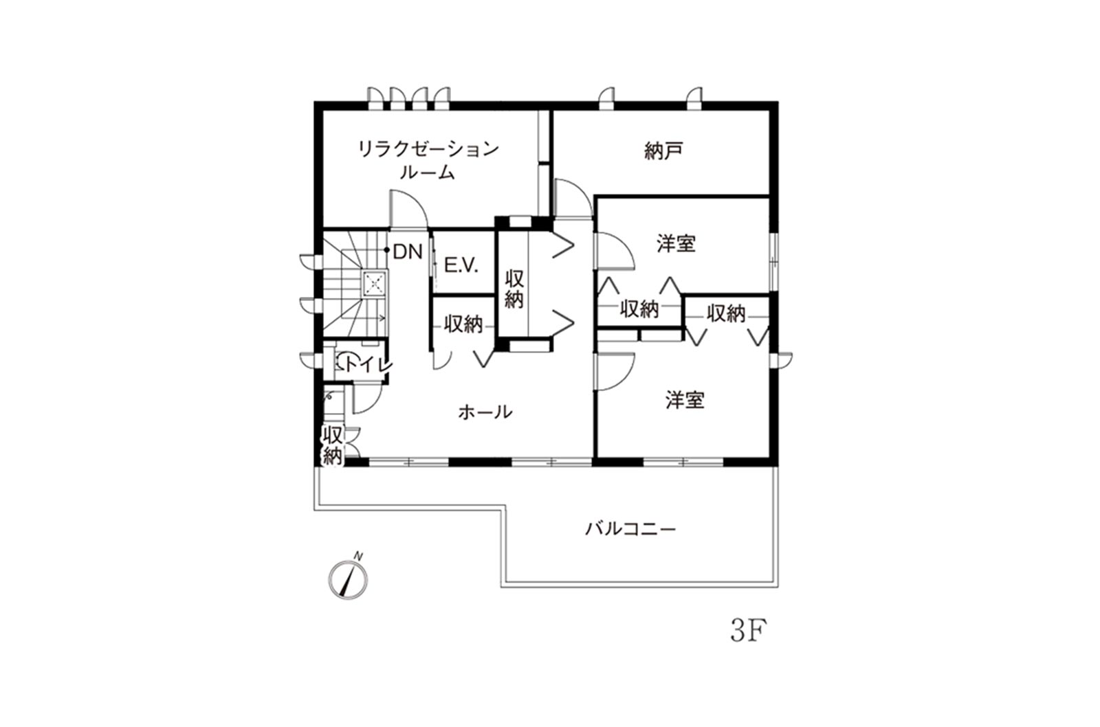 東京セキスイハイム建築実例_3階間取り