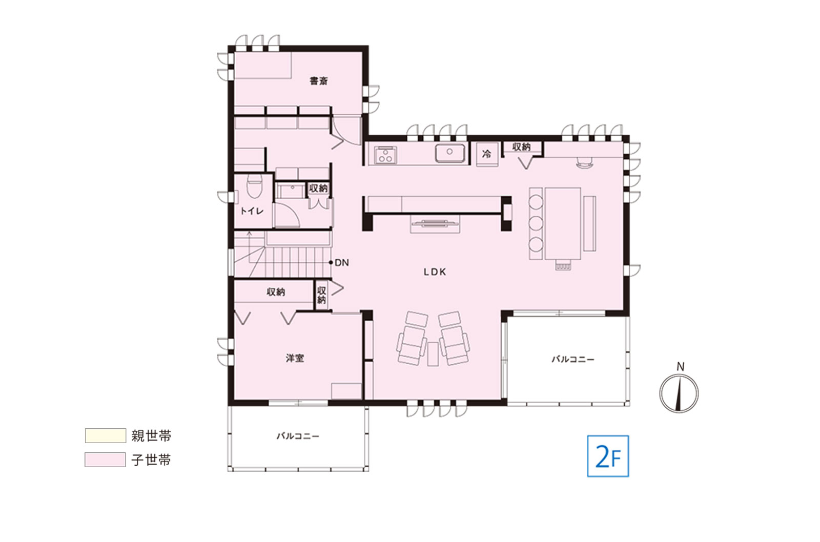 東京セキスイハイム建築事例_２階間取り