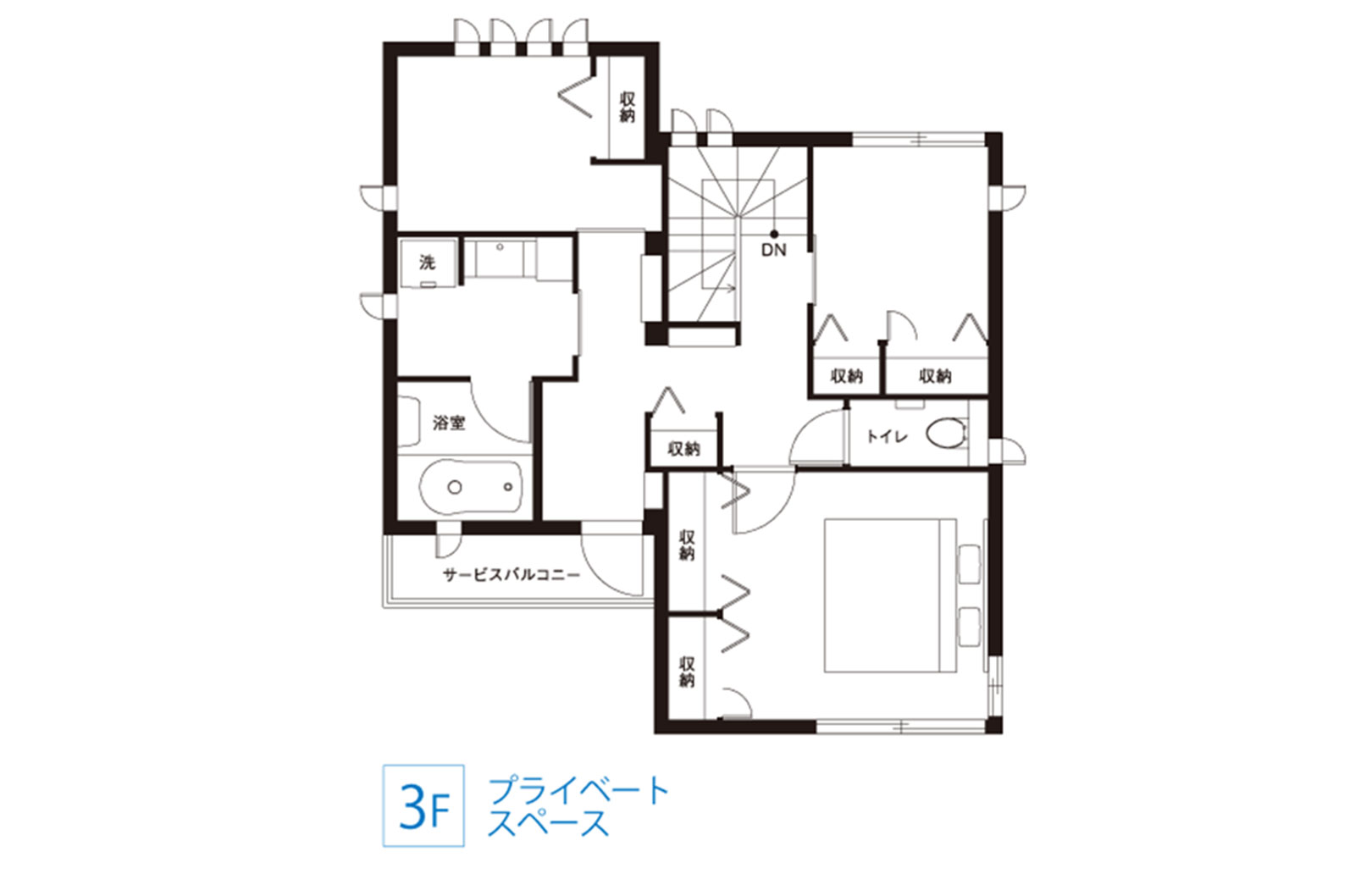 東京セキスイハイム建築事例_3階間取り