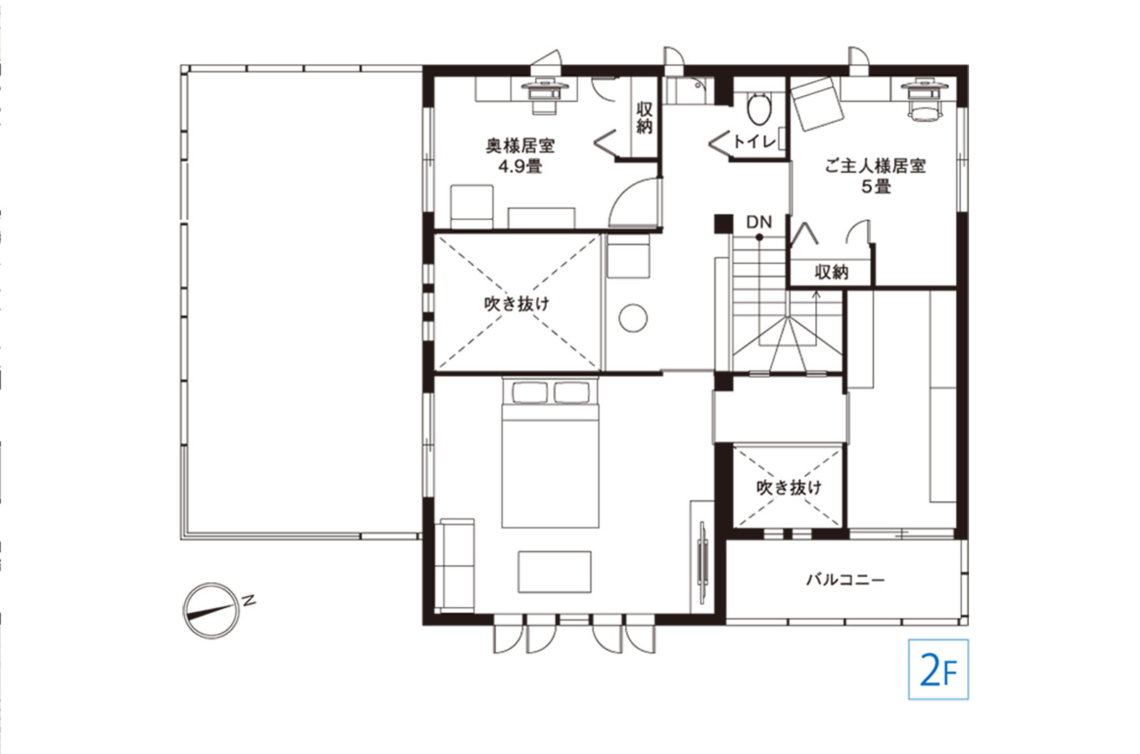 東京セキスイハイム建築事例_２F間取り