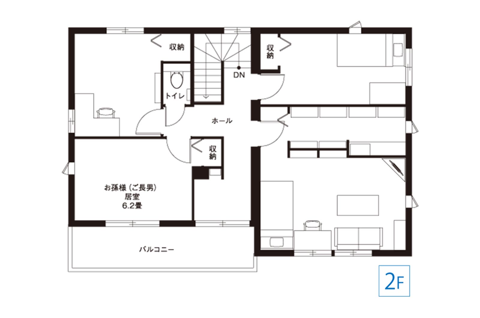 東京セキスイハイム建築事例_2F間取り