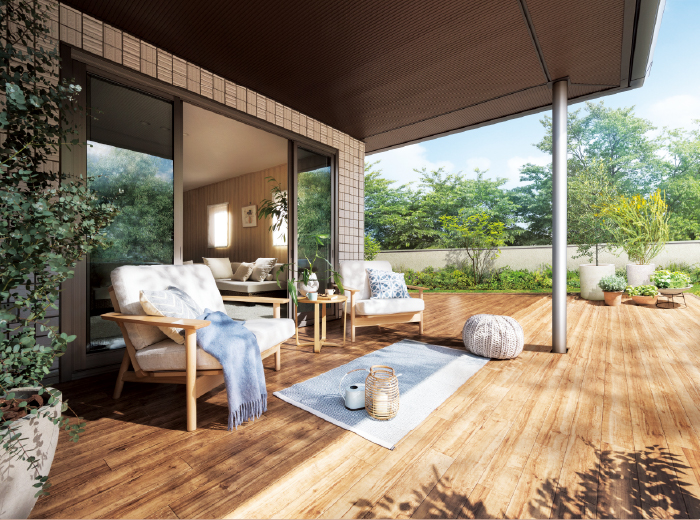 ソトとつながり自然を感じる演出 イメージ