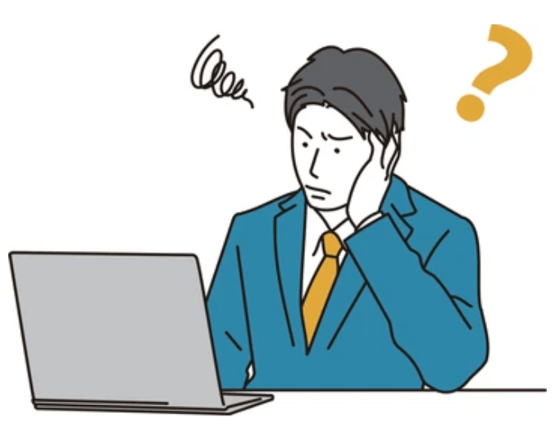 悩んでいる男性のイメージ