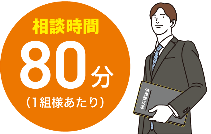 相談時間80分 (1組様あたり)