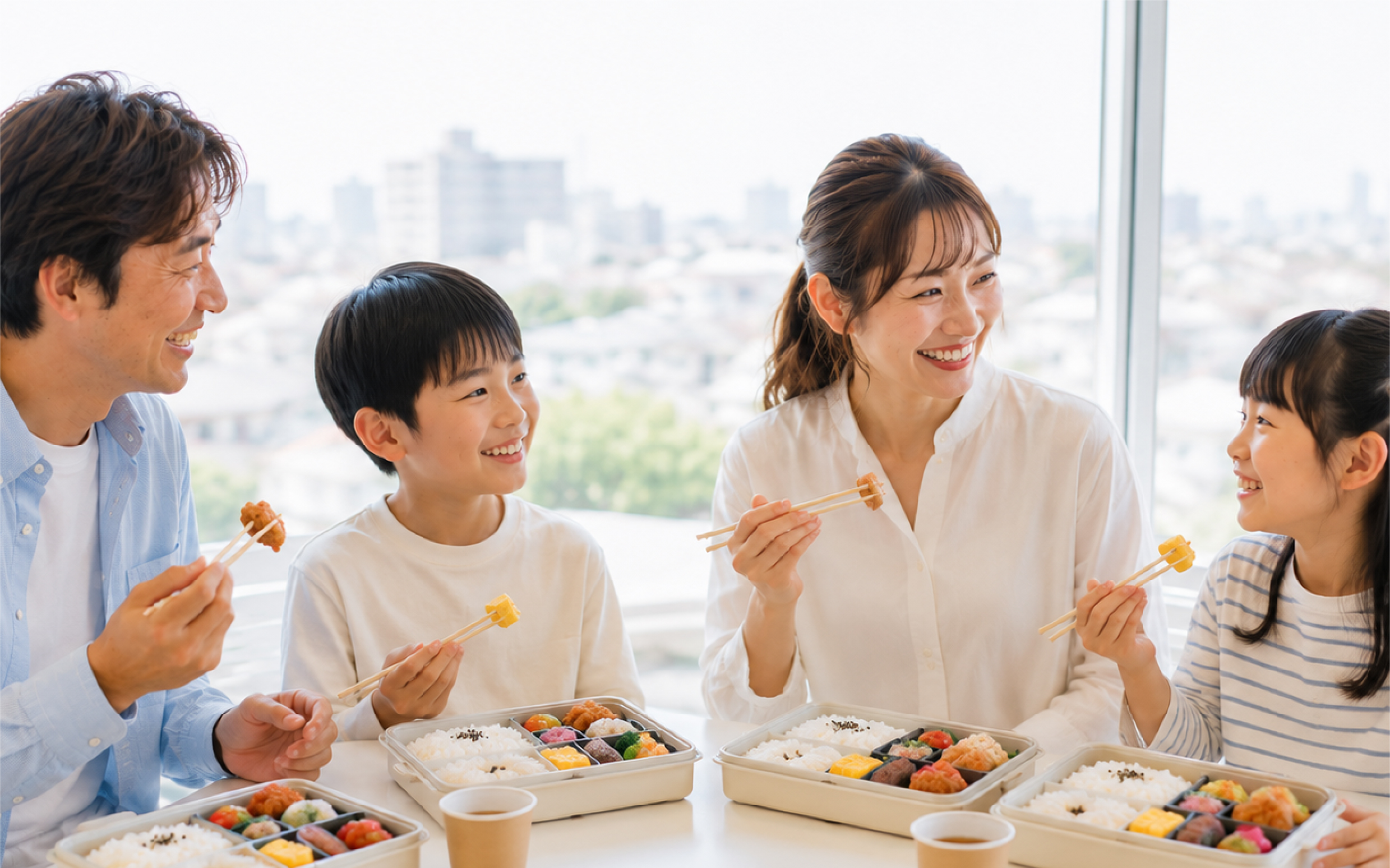昼食の様子