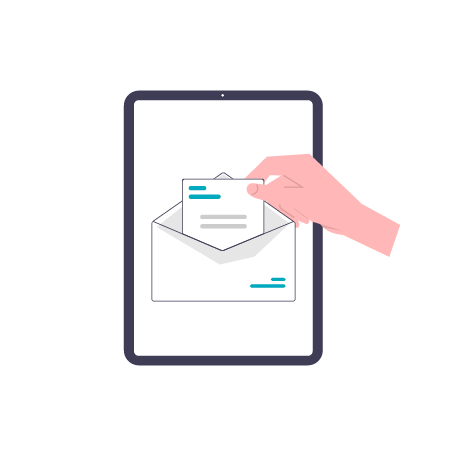 カタログセットと特典メール_イメージイラスト