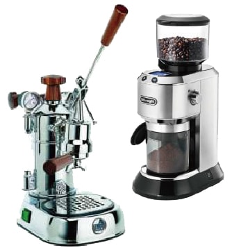 エスプレッソコーヒーメーカー　コーヒーグラインダーセット