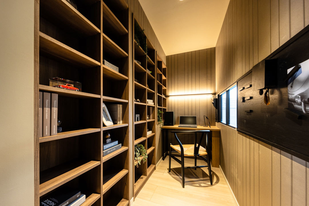 新所沢デシオ展示場_趣味にも仕事にも没頭できる働き世代にこそうれしい空間